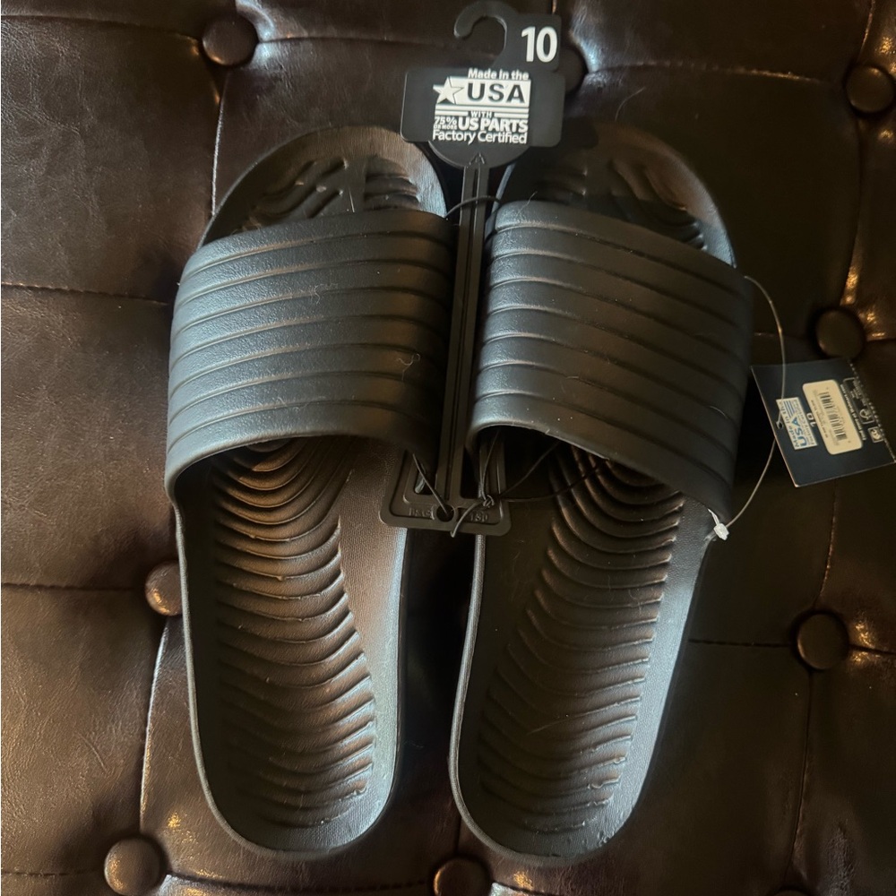 Black Slide sandals size 10 ladies